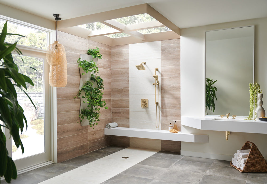 Brizo Essential Shower 74799 Linear Square Slide Bar With Hose