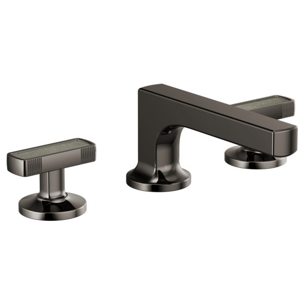 Brizo Kintsu HI5306 Widespread Lavatory Knob with Concrete Inlay Handle Kit, brilliance black onyx 3 - view 2