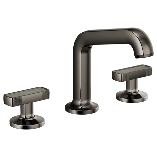 Brizo Kintsu HI5306 Widespread Lavatory Knob with Concrete Inlay Handle Kit, brilliance black onyx 3 - view 4
