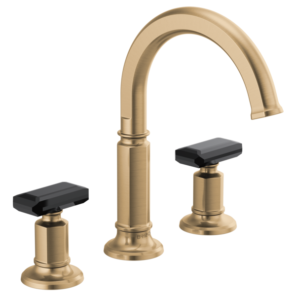 Brizo Invari HK5376 Widespread Lavatory Black Crystal Knob Handle Kit