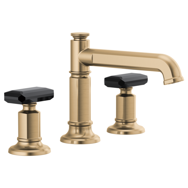Brizo Invari HK5376 Widespread Lavatory Black Crystal Knob Handle Kit