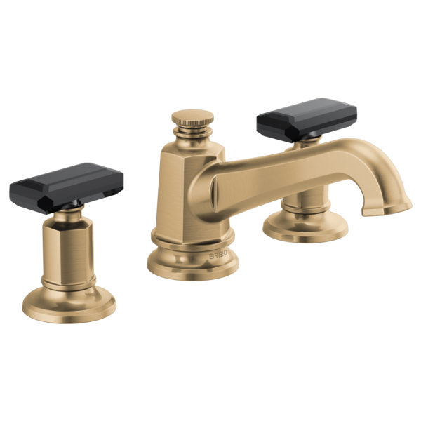 Brizo Invari HK5376 Widespread Lavatory Black Crystal Knob Handle Kit