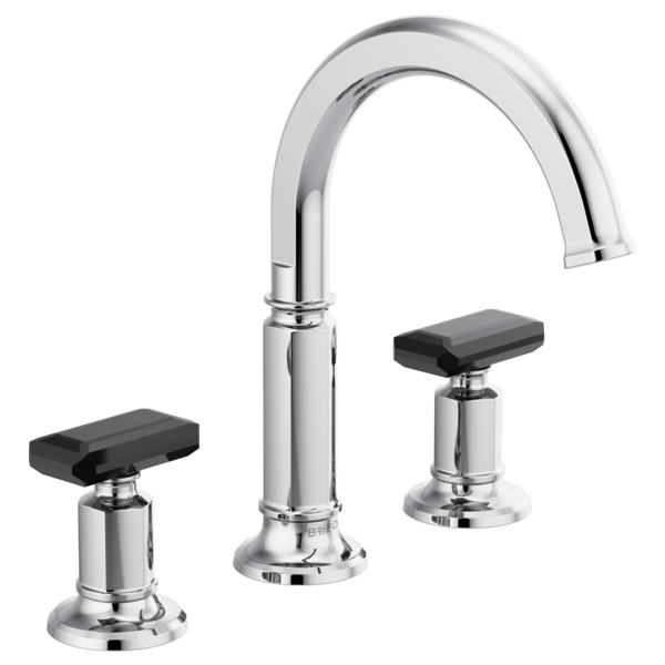 Brizo Invari HK5376 Widespread Lavatory Black Crystal Knob Handle Kit