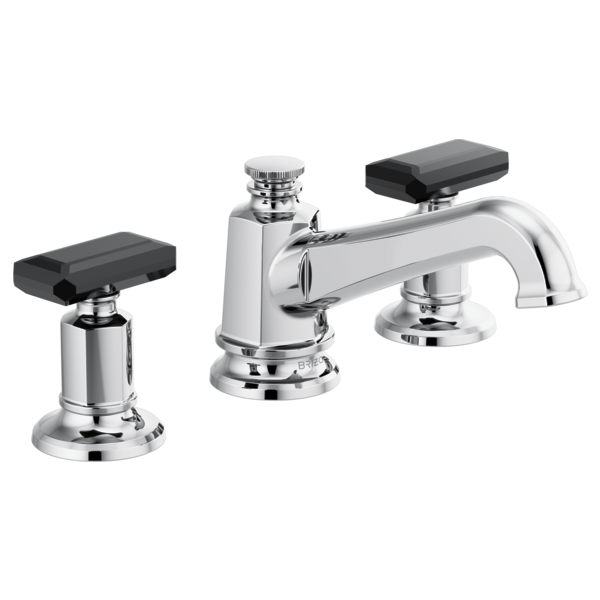 Brizo Invari HK5376 Widespread Lavatory Black Crystal Knob Handle Kit