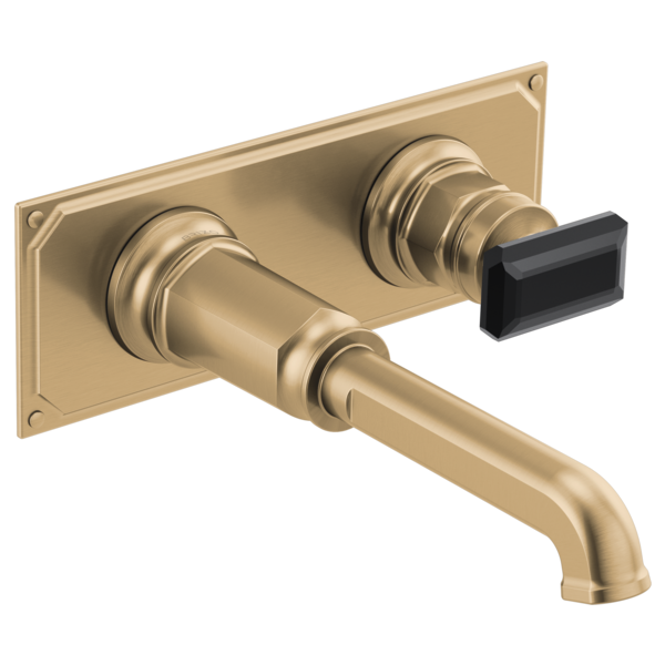 Brizo Invari HK5876 Wall Mount Lavatory Black Crystal Knob Handle Kit