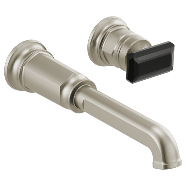 Brizo Invari HK5876 Wall Mount Lavatory Black Crystal Knob Handle Kit