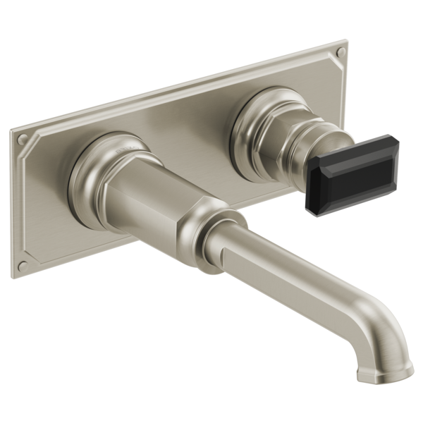 Brizo Invari HK5876 Wall Mount Lavatory Black Crystal Knob Handle Kit