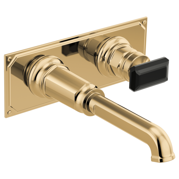 Brizo Invari HK5876 Wall Mount Lavatory Black Crystal Knob Handle Kit
