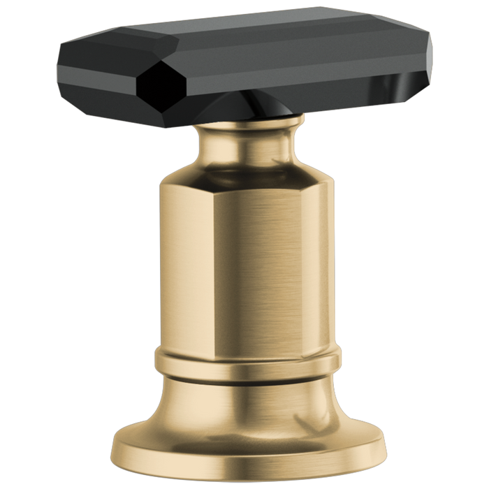 Brizo Invari HK676 Roman Tub Faucet Black Crystal Knob Handle Kit
