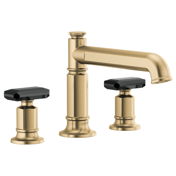 Brizo Invari HK676 Roman Tub Faucet Black Crystal Knob Handle Kit