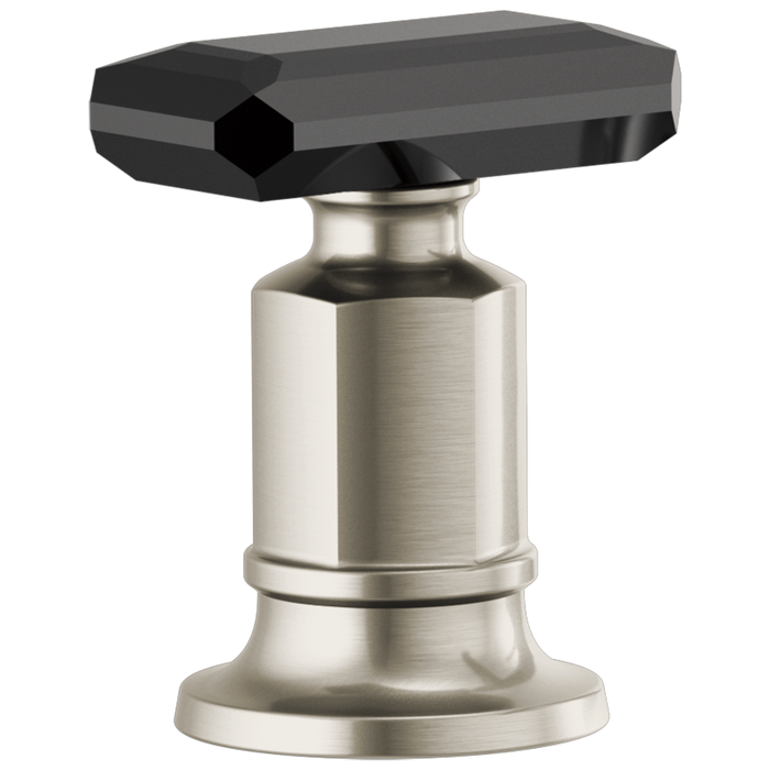 Brizo Invari HK676 Roman Tub Faucet Black Crystal Knob Handle Kit