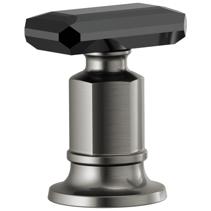 Brizo Invari HK676 Roman Tub Faucet Black Crystal Knob Handle Kit