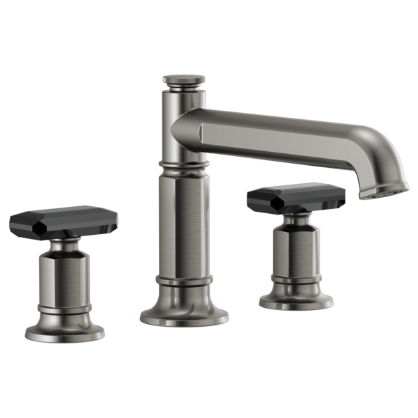 Brizo Invari HK676 Roman Tub Faucet Black Crystal Knob Handle Kit