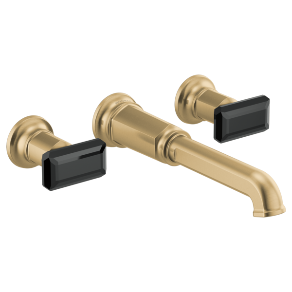 Brizo Invari HK70476 Two-Handle Wall Mount Tub Filler Black Crystal Knob Handle Kit