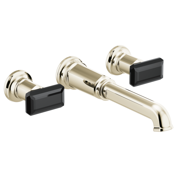 Brizo Invari HK70476 Two-Handle Wall Mount Tub Filler Black Crystal Knob Handle Kit