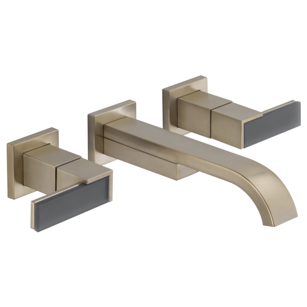 Brizo Siderna HL5882 Wall Mount Lavatory Solar Gray Glass Lever Handle Kit