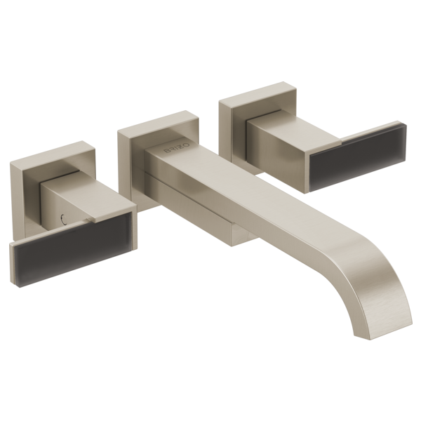 Brizo Siderna HL70482 Two-Handle Wall Mount Tub Filler Solar Gray Glass Lever Handle Kit