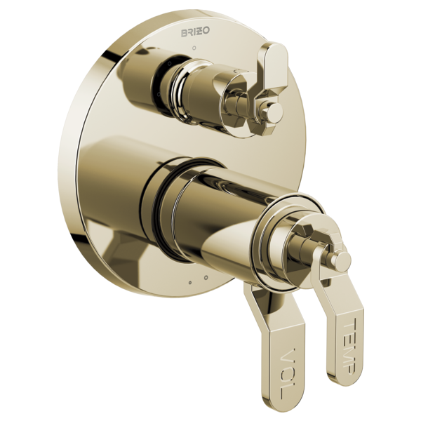 Brizo Litze HL7534 TempAssure Thermostatic Valve With Integrated Diverter Industrial Lever Handle Kit