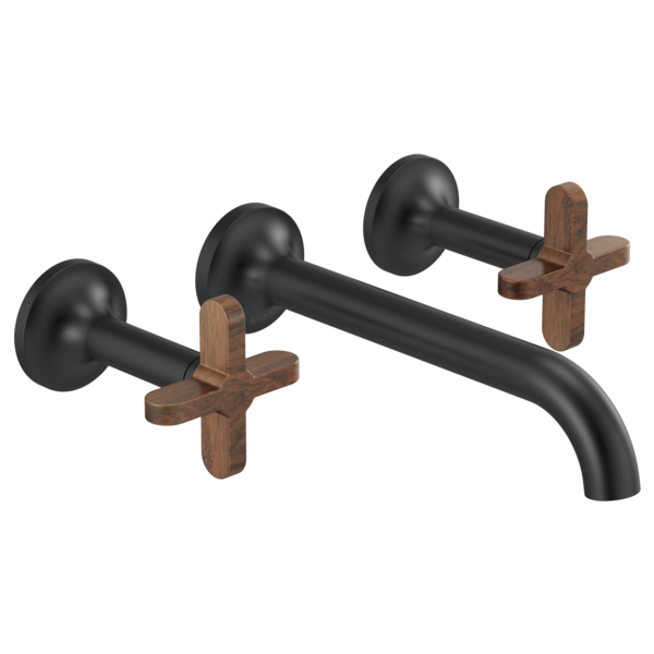 Brizo Jason Wu for Brizo HX5875 Wall Mount Lavatory Cross Handles, matte black - view 2