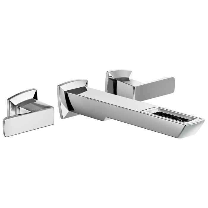 Brizo Vettis T65886LF Two-Handle Wall Mount Lavatory Faucet With Open-Flow Spout 1.2 GPM