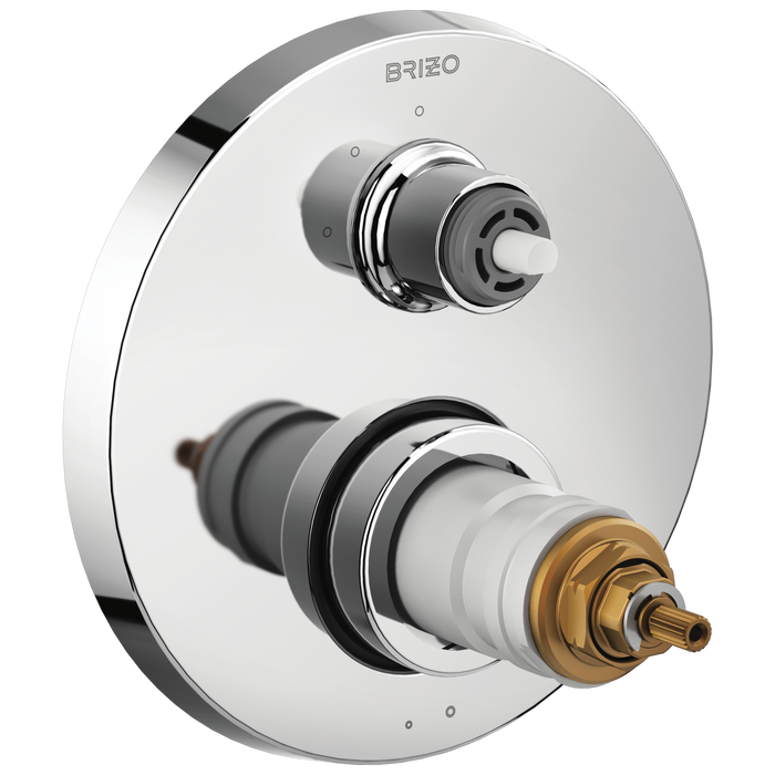 Brizo Litze T75535 TempAssure Thermostatic Valve with 3-Function Diverter Trim - Less Handles