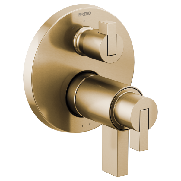Brizo Litze T75535 TempAssure Thermostatic Valve with 3-Function Diverter Trim - Less Handles