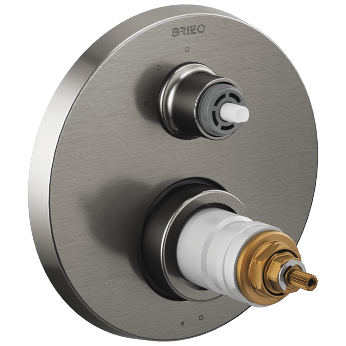 Brizo Litze T75535 TempAssure Thermostatic Valve with 3-Function Diverter Trim - Less Handles