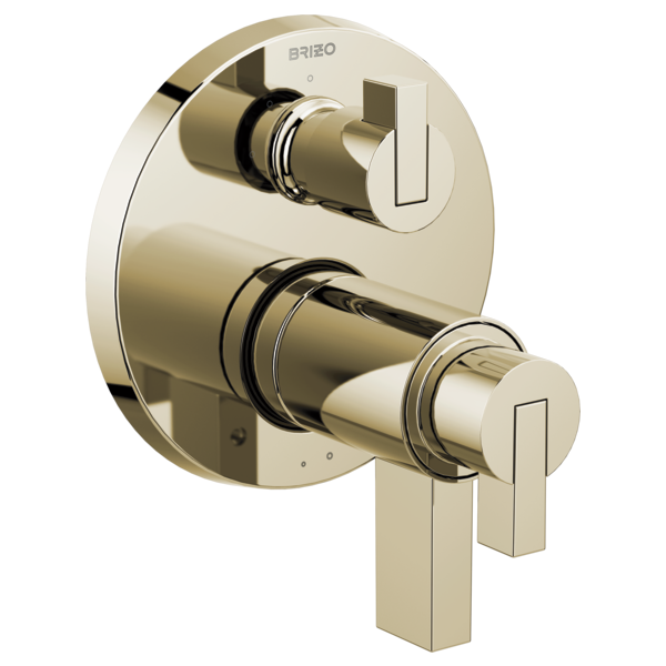 Brizo Litze T75535 TempAssure Thermostatic Valve with 3-Function Diverter Trim - Less Handles