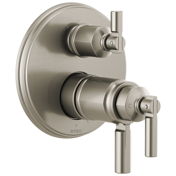 Brizo Invari T75576 Tempassure Thermostatic Valve With Integrated 3-Function Diverter Trim