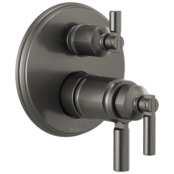 Brizo Invari T75576 Tempassure Thermostatic Valve With Integrated 3-Function Diverter Trim