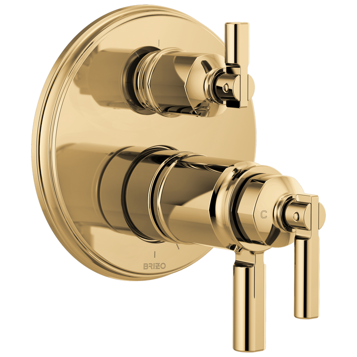 Brizo Invari T75576 Tempassure Thermostatic Valve With Integrated 3-Function Diverter Trim