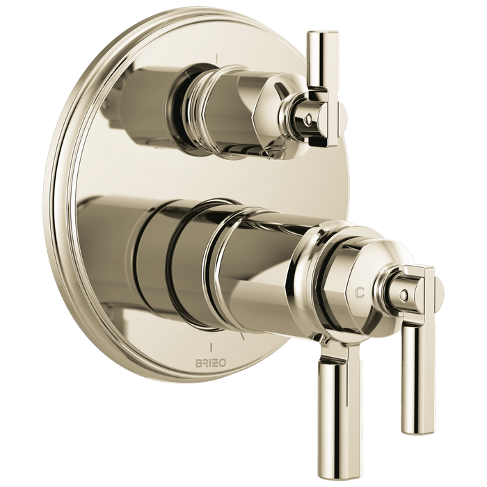 Brizo Invari T75576 Tempassure Thermostatic Valve With Integrated 3-Function Diverter Trim