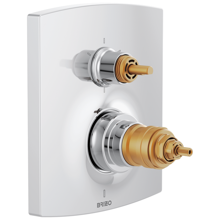 Brizo Kintsu T75606 TempAssure Thermostatic Valve Trim with Integrated 6-Function Diverter Trim - Less Handles