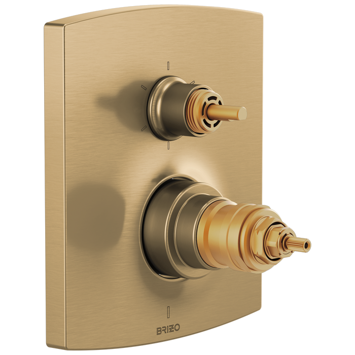 Brizo Kintsu T75606 TempAssure Thermostatic Valve Trim with Integrated 6-Function Diverter Trim - Less Handles
