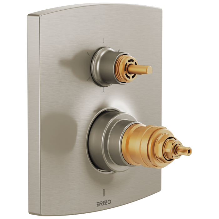 Brizo Kintsu T75606 TempAssure Thermostatic Valve Trim with Integrated 6-Function Diverter Trim - Less Handles