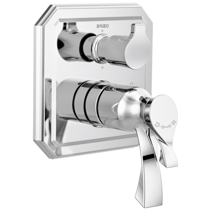 Brizo Virage T75630 TempAssure Thermostatic Valve with Integrated 6-Function Diverter Trim