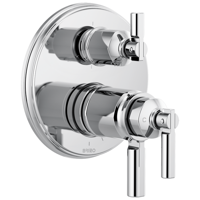 Brizo Invari T75676 Tempassure Thermostatic Valve With Integrated 6-Function Diverter Trim
