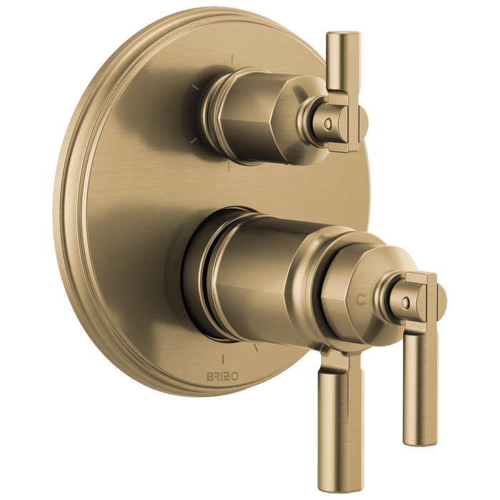 Brizo Invari T75676 Tempassure Thermostatic Valve With Integrated 6-Function Diverter Trim