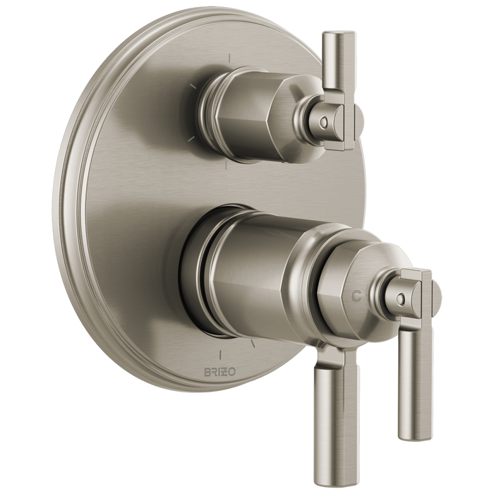 Brizo Invari T75676 Tempassure Thermostatic Valve With Integrated 6-Function Diverter Trim
