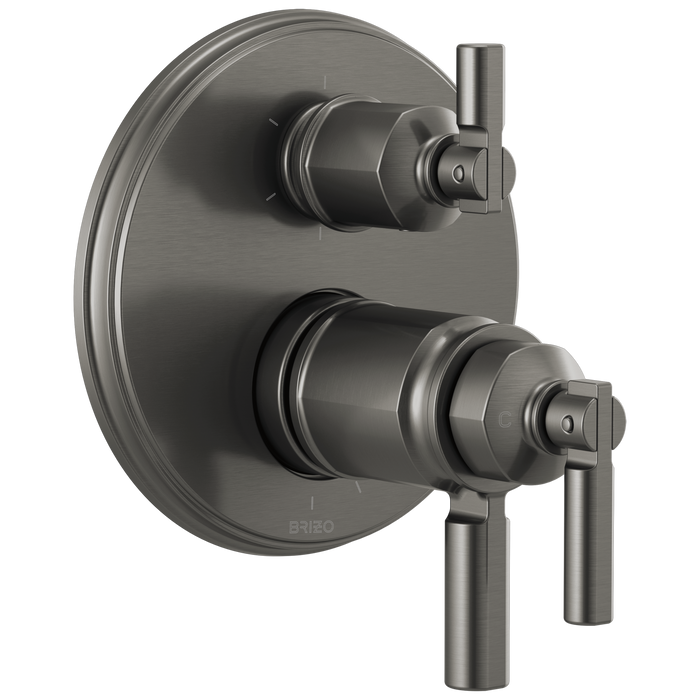 Brizo Invari T75676 Tempassure Thermostatic Valve With Integrated 6-Function Diverter Trim