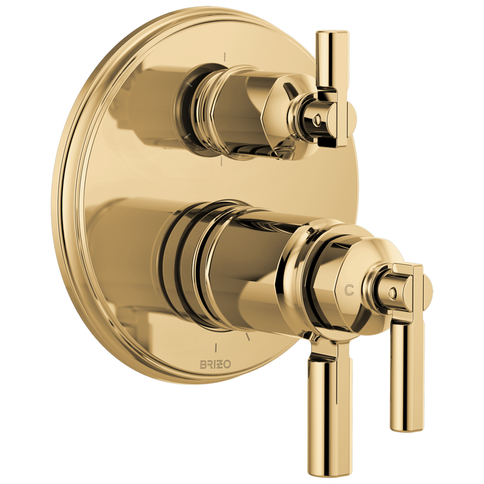 Brizo Invari T75676 Tempassure Thermostatic Valve With Integrated 6-Function Diverter Trim