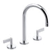 Kallista P24490-LV-CP One Sink Faucet, Gooseneck Spout, Lever Handles