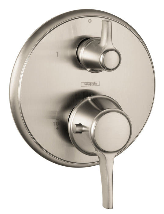 hansgrohe Ecostat Classic Thermostatic Trim with Volume Control, Round