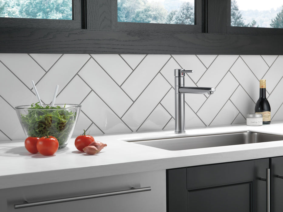 Delta Trinsic 1159LF Single Handle Kitchen Faucet, arctic stainless - view 3