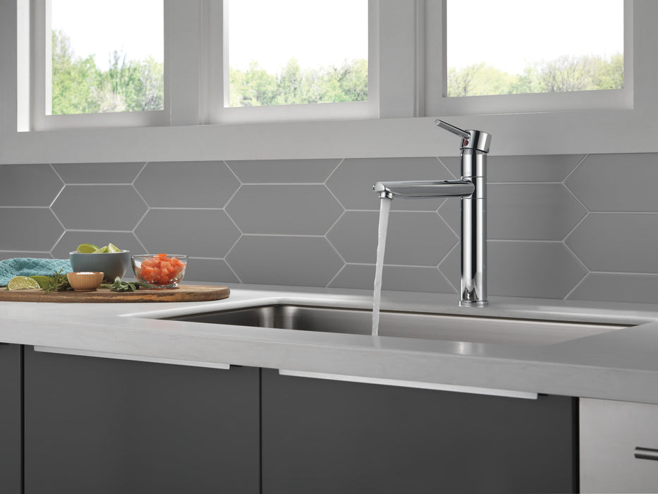 Delta Trinsic 1159LF Single Handle Kitchen Faucet, chrome - view 3