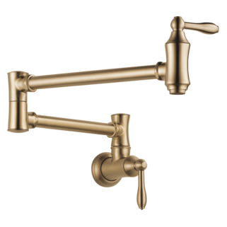 Delta 1177LF Traditional Wall Mount Pot Filler, champagne bronze - view 2