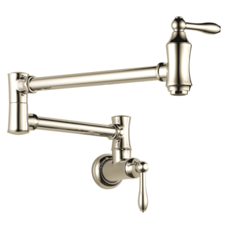 Delta 1177LF Traditional Wall Mount Pot Filler, polished nickel - view 2