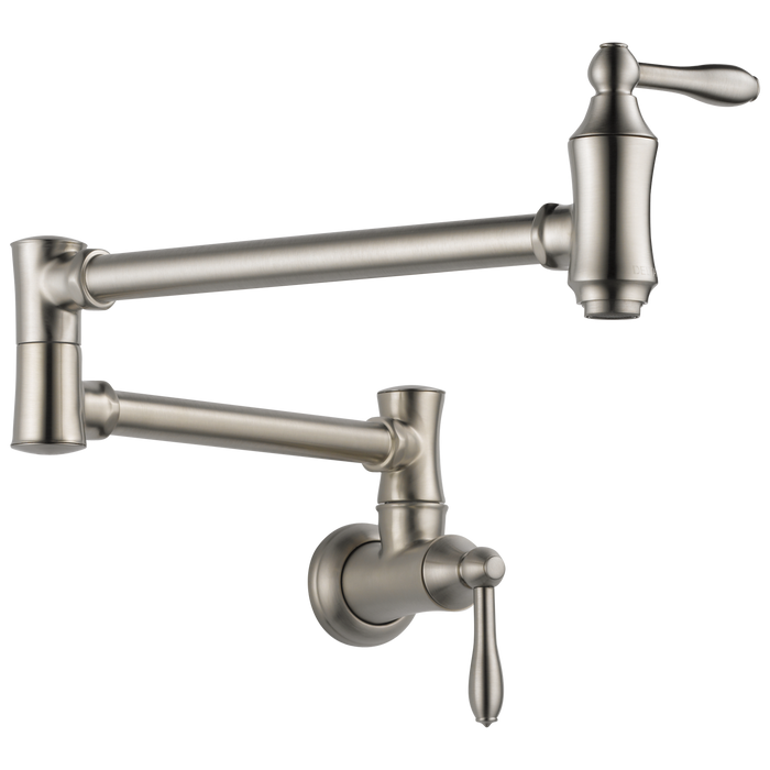 Delta 1177LF Traditional Wall Mount Pot Filler, stainless