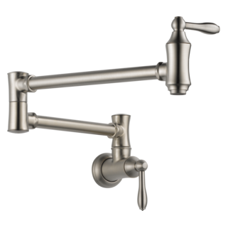 Delta 1177LF Traditional Wall Mount Pot Filler, stainless - view 2