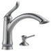 Delta Linden 1353 Single Handle Kitchen Faucet, arctic stainless - view 2